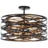 Minka Vortic Flow 20" Wide Dark Bronze and Mosaic Gold 5-Light Pendant