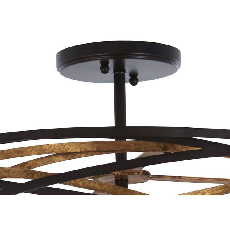 Image 5 Minka Vortic Flow 20" Wide Dark Bronze and Mosaic Gold 5-Light Pendant more views