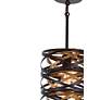 6_Minka Vortic Flow 8 1/2" Wide Dark Bronze and Mosaic Gold Mini Pendant more views