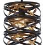 Minka Vortic Flow 8 1/2" Wide Dark Bronze and Mosaic Gold Mini Pendant