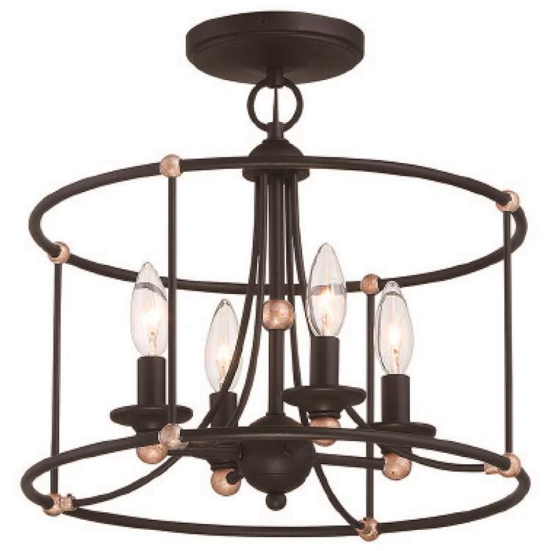 Image 1 Minka Westchester County 15 3/4" Wide Sand Coal 4-Light Ceiling Light