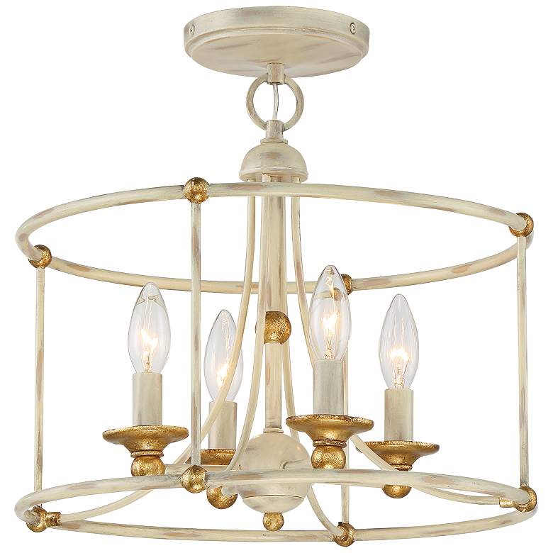 Image 1 Minka Westchester County 15 3/4" Wide White 4-Light Ceiling Light