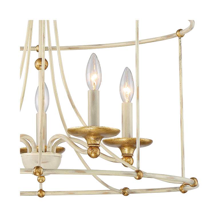 Image 2 Minka Westchester County 25" White Gold 5-Light Open Drum Chandelier more views