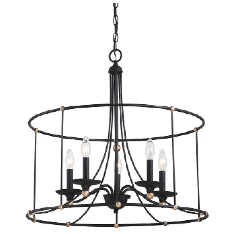 Image 1 Minka Westchester County 25" Wide Sand Coal 5-Light Chandelier