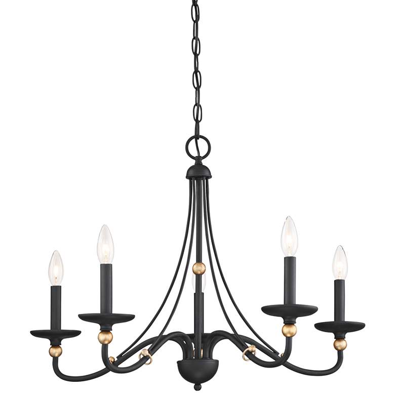 Image 1 Minka Westchester County 28" Wide Sand Coal 5-Light Chandelier