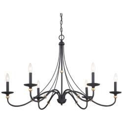 Minka Westchester County 40" Wide Sand Coal 6-Light Chandelier
