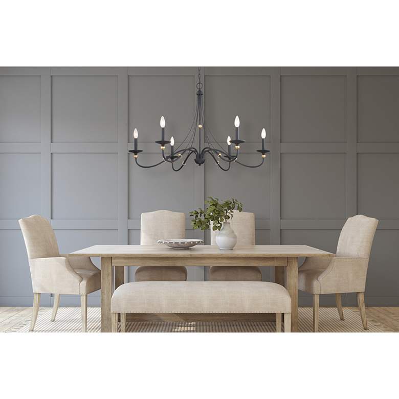 Image 7 Minka Westchester County 40" Wide Sand Coal 6-Light Chandelier more views