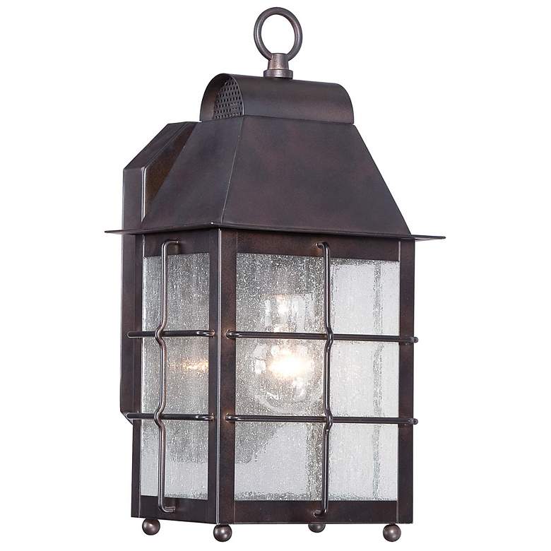 Image 1 Minka Willow Pointe 13 3/4" High Bronze Outdoor Wall Light