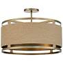 2_Minka Windward Passage 20 1/2 Soft Brass and Natural Rope Ceiling Light