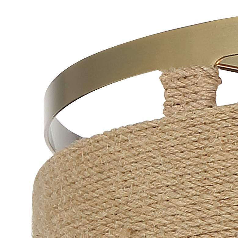 Image 4 Minka Windward Passage 20 1/2 Soft Brass and Natural Rope Ceiling Light more views