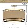 Minka Windward Passage 20 1/2 Soft Brass and Natural Rope Ceiling Light