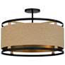 Minka Windward Passage 20 1/2 Wide Coal and Natural Rope Ceiling Light