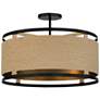 Minka Windward Passage 20 1/2 Wide Coal and Natural Rope Ceiling Light