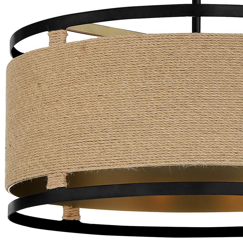 Image 3 Minka Windward Passage 20 1/2 Wide Coal and Natural Rope Ceiling Light more views