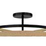 4_Minka Windward Passage 20 1/2 Wide Coal and Natural Rope Ceiling Light more views