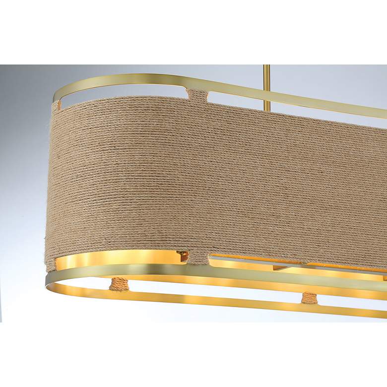 Image 6 Minka Windward Passage 44" Soft Brass 8-Light Oval Island Chandelier more views