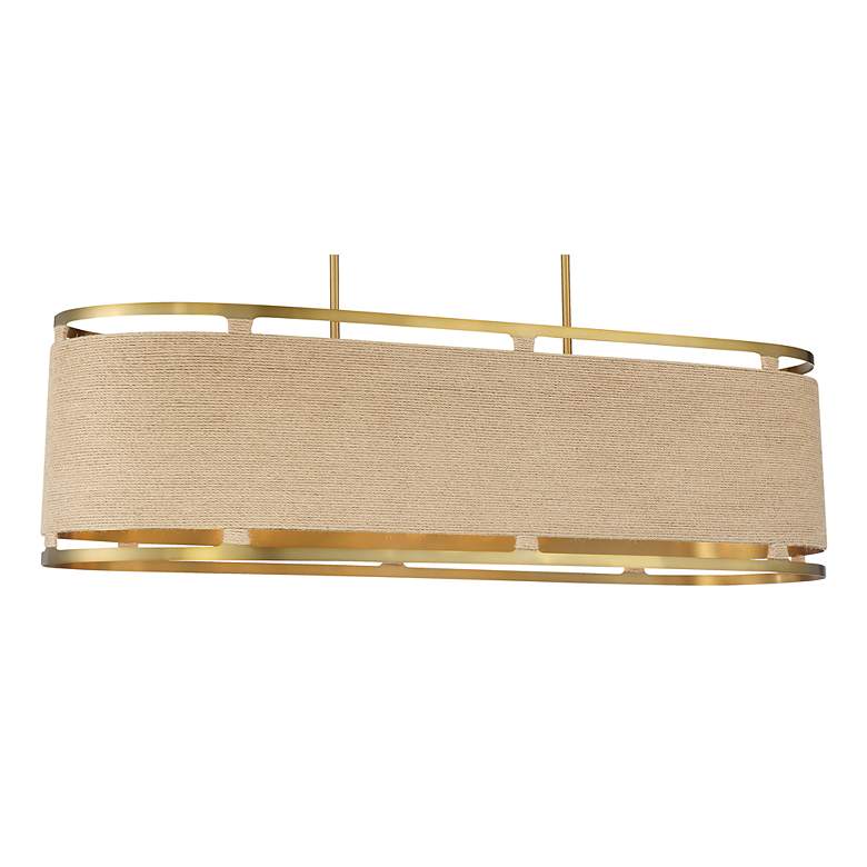 Image 3 Minka Windward Passage 44" Wide Soft Brass 8-Light Island Chandelier more views