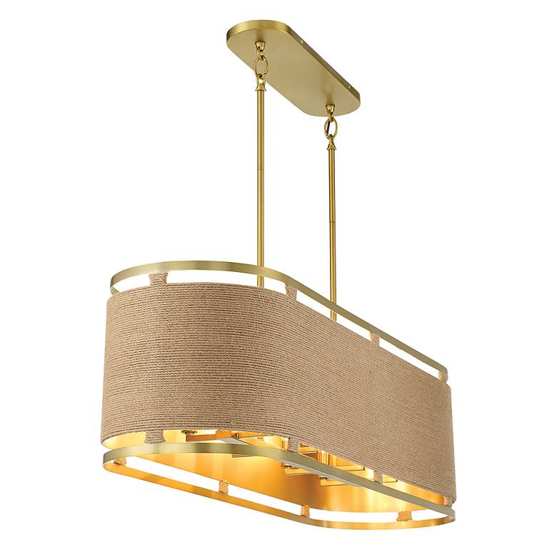Image 5 Minka Windward Passage 44" Wide Soft Brass 8-Light Island Chandelier more views
