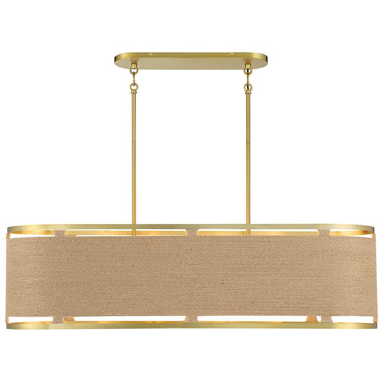 Image 7 Minka Windward Passage 44" Wide Soft Brass 8-Light Island Chandelier more views