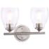Minka Winsley 10" High Brushed Nickel Metal 2-Light Wall Sconce
