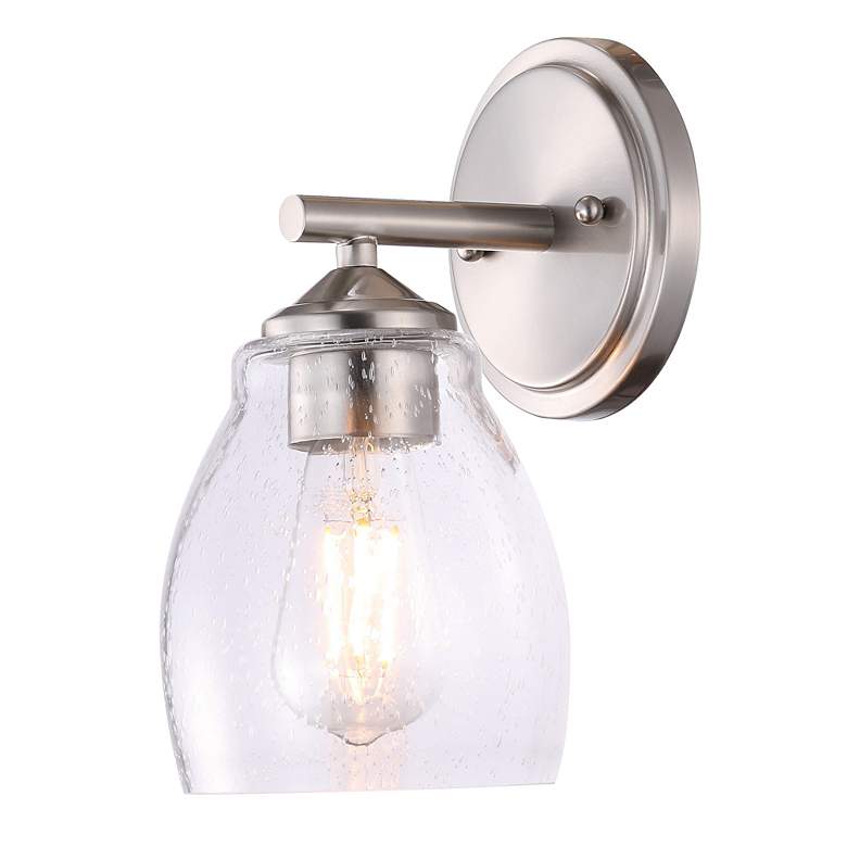 Image 2 Minka Winsley 10" High Brushed Nickel Metal Wall Sconce more views