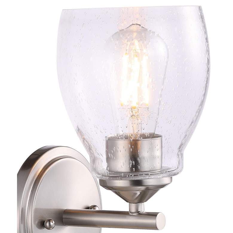 Image 3 Minka Winsley 10" High Brushed Nickel Metal Wall Sconce more views