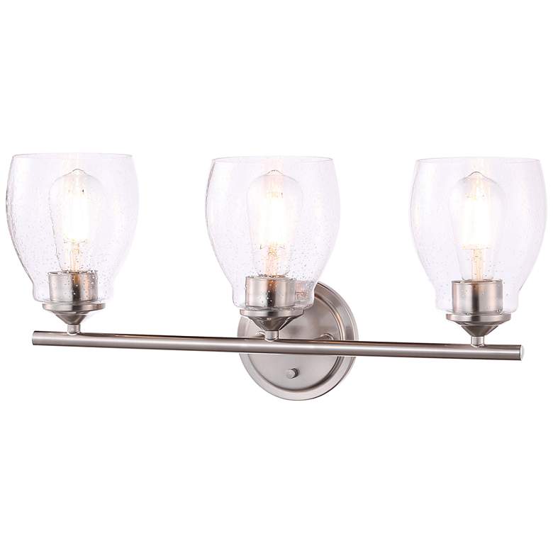 Image 2 Minka Winsley 22 1/4" Wide Brushed Nickel Metal 3-Light Bath Light