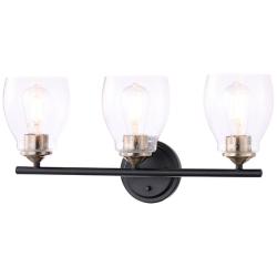 Minka Winsley 22 1/4" Wide Coal Stained Brass 3-Light Bath Light