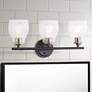 1_Minka Winsley 22 1/4" Wide Coal Stained Brass 3-Light Bath Light