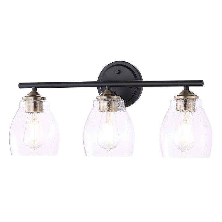 Image 3 Minka Winsley 22 1/4" Wide Coal Stained Brass 3-Light Bath Light more views