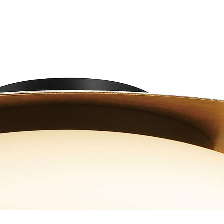 Image 3 Minka Zinola 24" LED Halcyon Gold White Glass Ceiling Light more views