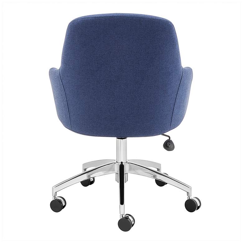 Image 7 Minna Blue Fabric Adjustable Swivel Office Chair more views