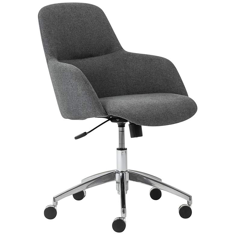 Image 2 Minna Dark Gray Fabric Adjustable Swivel Office Chair