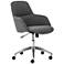 Minna Dark Gray Fabric Adjustable Swivel Office Chair