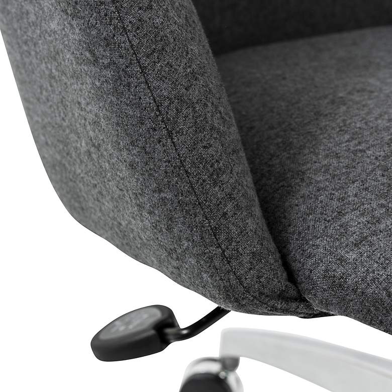 Image 3 Minna Dark Gray Fabric Adjustable Swivel Office Chair more views