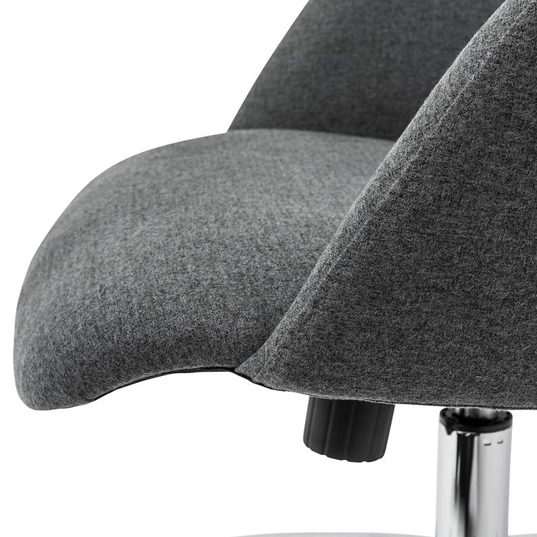 Image 5 Minna Dark Gray Fabric Adjustable Swivel Office Chair more views