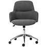 Minna Dark Gray Fabric Adjustable Swivel Office Chair