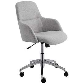 Image2 of Minna Light Gray Fabric Adjustable Swivel Office Chair