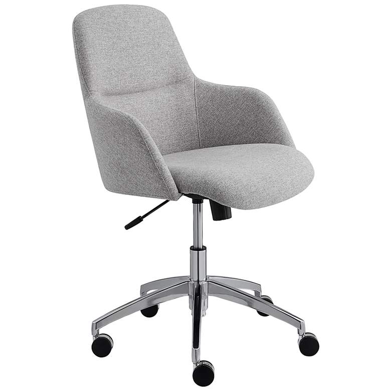 Image 2 Minna Light Gray Fabric Adjustable Swivel Office Chair