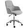 Minna Light Gray Fabric Adjustable Swivel Office Chair