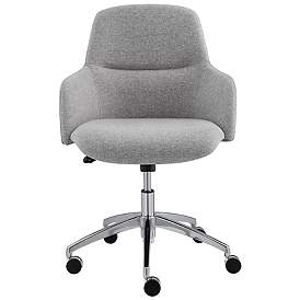 Image5 of Minna Light Gray Fabric Adjustable Swivel Office Chair more views
