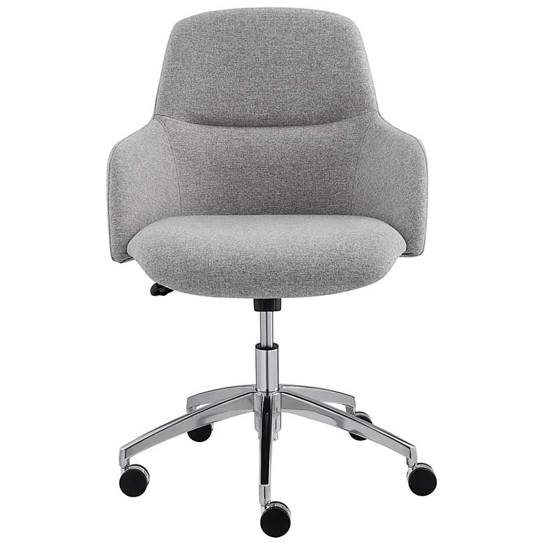 Image 5 Minna Light Gray Fabric Adjustable Swivel Office Chair more views