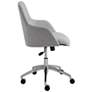 Minna Light Gray Fabric Adjustable Swivel Office Chair