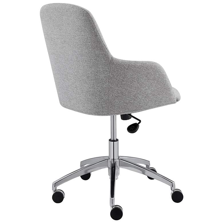 Image 7 Minna Light Gray Fabric Adjustable Swivel Office Chair more views