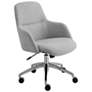 Minna Light Gray Fabric Adjustable Swivel Office Chair