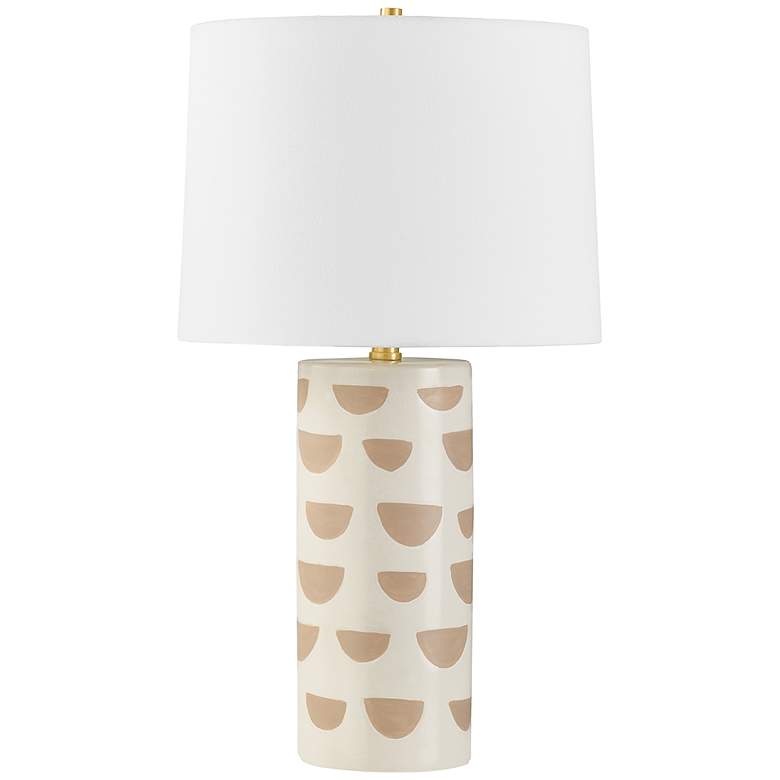 Image 1 Minnie Aged Brass 1 Light Brown Table Lamp