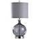 Mintin Smoked Gray Glass Globe Table Lamp with Acrylic Base