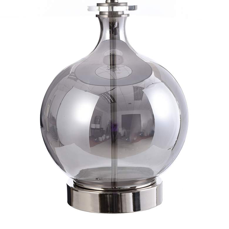 Image 4 Mintin Smoked Gray Glass Globe Table Lamp with Acrylic Base more views