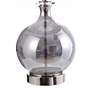 Mintin Smoked Gray Glass Globe Table Lamp with Acrylic Base