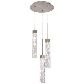 Image2 of Minx 11 3/4" Wide Antique Nickel 3-Light LED Mini Pendant